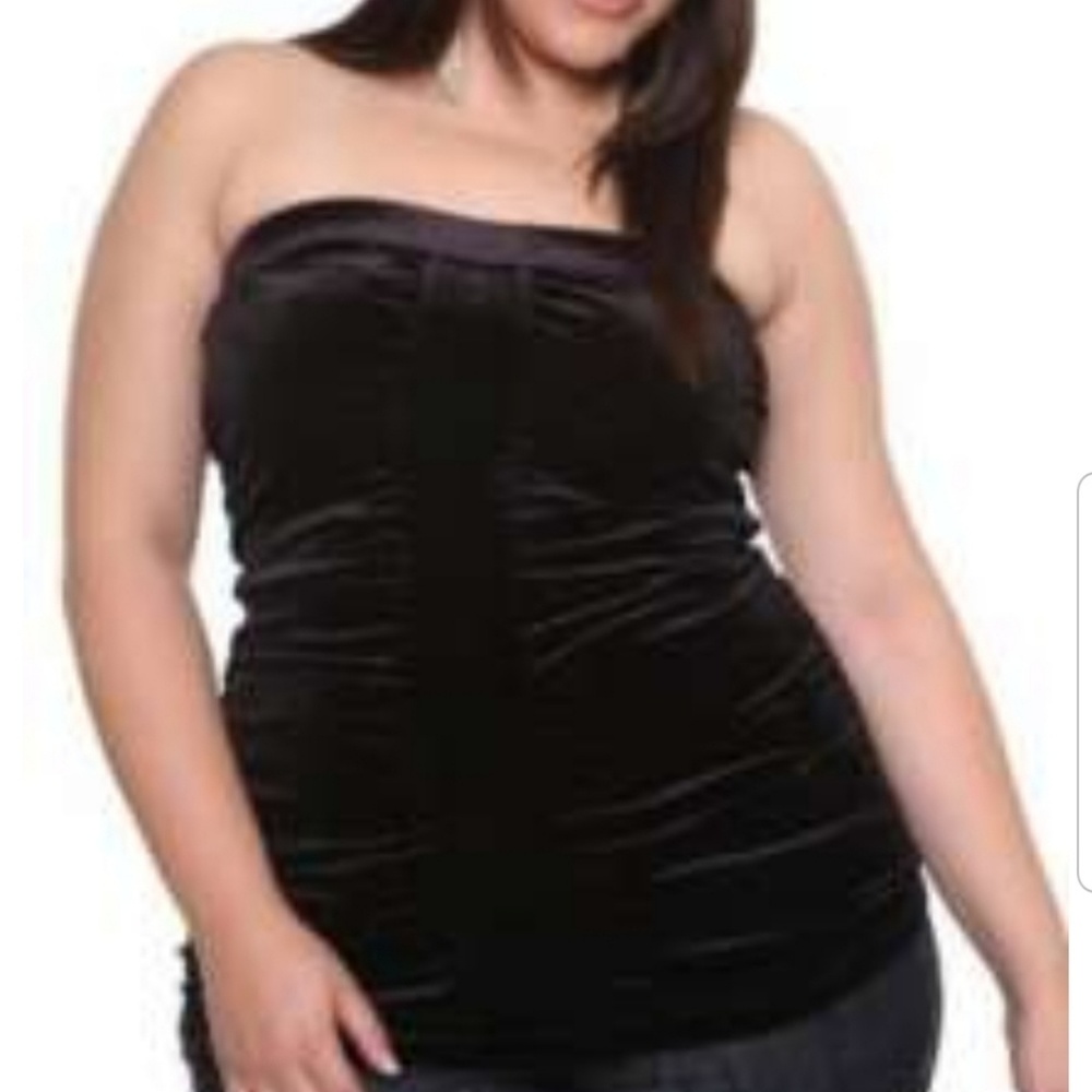 Torrid Velvet Ruched Tube Top